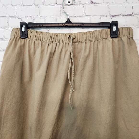 Orvis Tan A-Line 100% Cotton Pull on Women's Plus Size Skirt 18 - Picture 5 of 8